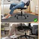 Blvornl Office Chair Mat for Hardwood Floor, 35.4"*47.2" Desk Computer Mat for Hard Wood, Large Anti-Slip Hard Floor Protector Rolling Chair Mat, PVC Desk Rug for Office Black