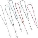 Juvale 12 Pack Rosary Beads for Men and Women, Bulk Necklaces for Catholic Gifts (6 Colors) - Rosary for Women