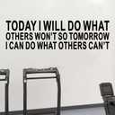AnFigure Inspirational Office Wall Decals Motivational Quotes Wall Stickers Sports Workout Fitness Workplace Gym Business Art Vinyl Home Decor Today I Will do What Others Won't so 25"X7"
