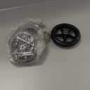 4 Pack Wheel Replacement, 6 Inch Anti-Slip Solid Caster Roller Wheels for Walkers, Heavy-Duty Office Wheelchair Front Wheel Accessories, Safe Rolling for all Floors, Black