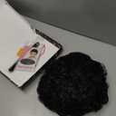 MOONSHOW Short Curly Wigs for Black Women Pixie Cut Wig Curly Bob Wigs for Black Women Short Wig with Bangs Synthetic Afro Wigs Black Curly Wigs for African American Women (Natural Black)
