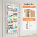 Yecaye Over The Door Organizer, 5 Tier Extra Large Behind Door Storage of 10 Compartments, 80lbs Heavy Duty Door Organizer Hanging with Clear Window for Closet Bedroom Pantry Bathroom, Beige