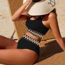 Women's High Waisted Ribbed Bikini Set Two Piece Crop Top High Cut Swimsuit Criss Cross Back Bathing Suit (Pink, S)