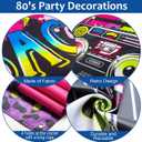 2 x Xuhal 80's Party Decorations Back to the 80s Party Backdrop Banner with Inflatable Radio Boombox and Mobile Phone Latex Balloons for 80s Hip Hop Themed Birthday Photo Booth Background Party Supplies