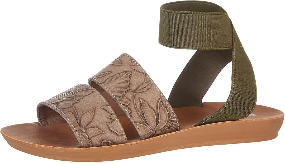 MUK LUKS Women's About It Sandal-Taupe Flat (9) MUK LUKS Women's About It Sandal-Taupe Flat (9)