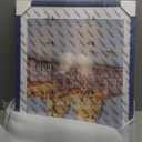 wyooxoo 18x24 Poster Frame Dark Blue Solid Wood Picture Frames Display Pictures 16x20 with Mat or 18x24 Without Mat Colorful Frame For Horizontal Vertical Wall Mounting