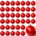 40 Pcs Christmas Ball Ornaments 4 Inch UV Resistant and Waterproof Shatterproof Shiny Plastic Christmas Tree Hanging Ornaments Decoration for Indoor Outdoor Holiday Party(Red)