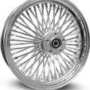 16X3.5 FAT 52 Stainless Spoke/Nipple For Harley Softail 2008 Above 25mm Rear Wheel - No ABS (1-1 All Chrome - Wheel Only)