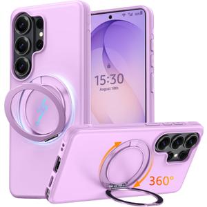 Oterkin for Samsung Galaxy S26 Ultra Case with 360° Spin Magnetic Stand [Fit for MagSafe] [Non-Slip] [15FT-Shockproof] Slim Protective Case for Galaxy S26 Ultra Men/Women, Purple