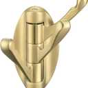 Angle Simple Towel Hook Brushed Gold, Metal Folding Swivel Towel Holder, Bathroom Robe Clothes Coat Hook, Home RV Organizer, Screw Mount (1 Pack)