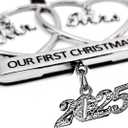 Christmas Ornament 2025 Our First Married Ornaments Mr Mrs Tree Decoration Wedding Gifts Couple Xmas Bridal Shower Newlywed Gift 1st Keepsake Unique Gift (Our First Christmas Mr Mrs)