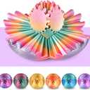 Gear Ball Fidget Toys - Steampunk Gear Sphere Stress Relief for Kids & Adults, 3D Printed Unique Funny Gift for Christmas, White Elephant, Stocking Stuffer (Candy-Colored) (Dia. 3.15")