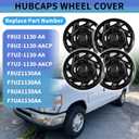 F8UZ-1130-AA Hubcaps Compatible with 1998-2023 Ford Econoline Van E-150 E-250 E-350 E-450 16 inch Wheel Cover Replace F7UZ-1130-AA F8UA-1130-AA F7UA-1130-AA, Set of 4 Packs (Black)