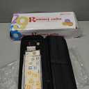 Rummy Cube Game Original Rummy Tiles Game Travel Rummy Game Set with 4 Anti-Skid Racks, Hard EVA Carrying Case, Color-Coded Numbers