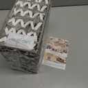 OIAHOMY Storage Baskets Paper Rope Shelf Baskets, Handwoven Small Wicker Bins for Home, Set of 3-Grey & White
