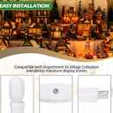 Village Collection Accessories Six Socket Light Set, 108 Inch, 8 White Replacement Bulbs. for use with Various Village Series