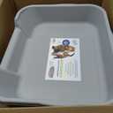 KittyGoHere Senior Cat Litter Box 1 Pack, Large Misty Gray Low Entrance Kitty Litter Box, Sized for Cats Comfort, Perfect for Senior and Arthritic Cats, Made in USA