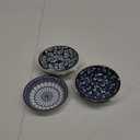 Dipping Bowls, Soy Sauce Dish Ceramic, 3 OZ Small Serving Bowls for Side Dishes Vintage Blue Stylish Design, Set of 6 Mini Appetizer Plates for Condiment Sushi Ketchup BBQ Party, 4 Inch (Multicolor)