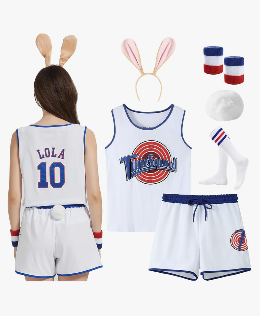 KaKaxi Couples Halloween Cosutme for Women Basketball Jersey Outfit and Accessories, XL