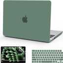 B BELK Compatible with MacBook Air 15 inch Case 2025 2024 2023 Release M4 M3 M2 A3241 A3114 A2941 Retina Display, Matte Plastic Hard Shell Case + Keyboard Cover + Screen Protector, Midnight Green