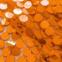 Pufogu 12 "x 108" Sequin Table Runner, Orange Glitter Premium Big Sequin Table Runner, Rectangle Table Runners for Halloween, Christmas, Wedding Party, Birthday Party, Banquet Decor (1 Pack)., 12"x108" 1PCS