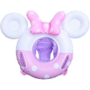 Baby Swimming Float Swim Ring Cute Floaties with Seat and Handle Pool Floats Toys Fun Water Raft Lounge Party Supplies for Infant Toddler Kids Children (Pink Mouse)
