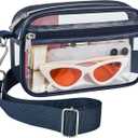 Bagenius Clear Bag for Stadium Events Clear Messenger Bag Clear Purse for Concert and Sport Events