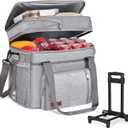MIYCOO Cooler Bag Double Deck - 60 Can Leakproof Insulated Portable Soft Lunch Cooler, Extra Large Expandable Ice Chest Cooler for Beach, Picnic, Camping, Shopping