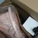 Metal Desk Lamp Wireless Charging Table Lamp Touch Reading Lights Arc Desk Lamps for Bedroom, 3 Way Dimmable Bedside Lamp with USB Charging Ports Lamp for Study Room and Office (Touch-Pink)