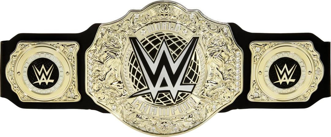 Mattel WWE Championship Title, World Heavyweight Championship Role-Play & Costume Piece, Leather-Like Belt 3+ Feet