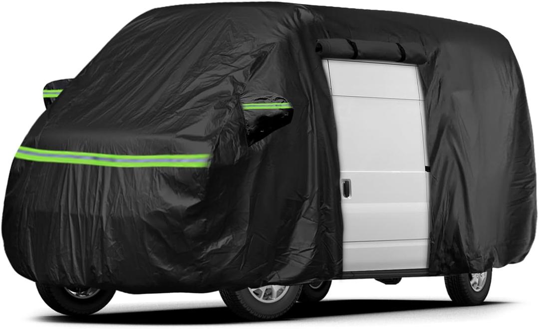 Gpaentsn Waterproof Custom Full Coverage Van Car Cover for 2014-2024 Ford Transit Van with High Roof (LWB: 264 * 84 * 120 inch), All Weather Protection Scratch, Dust, Snow Shield