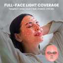 7-1 Colors Red Light Therapy For FaceLED Facial Skin Care Mask,Red Light Mask for Face, LED Facial Mask Light,Salon or Home,White.