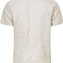 Men’s Short Sleeve Button Down Shirts Wrinkle Free Casual Vacation Tops Geometric Print Summer Beach Shirt with Pocket (Beige, M)