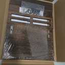 Key Holder Wall Mount Farmhouse Key Hooks for Wall with Mail Organizer Decorative Key Rack with 4 Sturdy Hooks for Dog Leash, Sunglasses, Rustic, Paulownia Key Hanger for Entryway, Brown