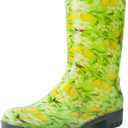 Landchief Women's Waterproof Mid-Calf Garden Rain Boots - All-Season Lightweight Mud Boots with Cushioned Comfort Insole for Gardening, Hiking & Farming, US 8