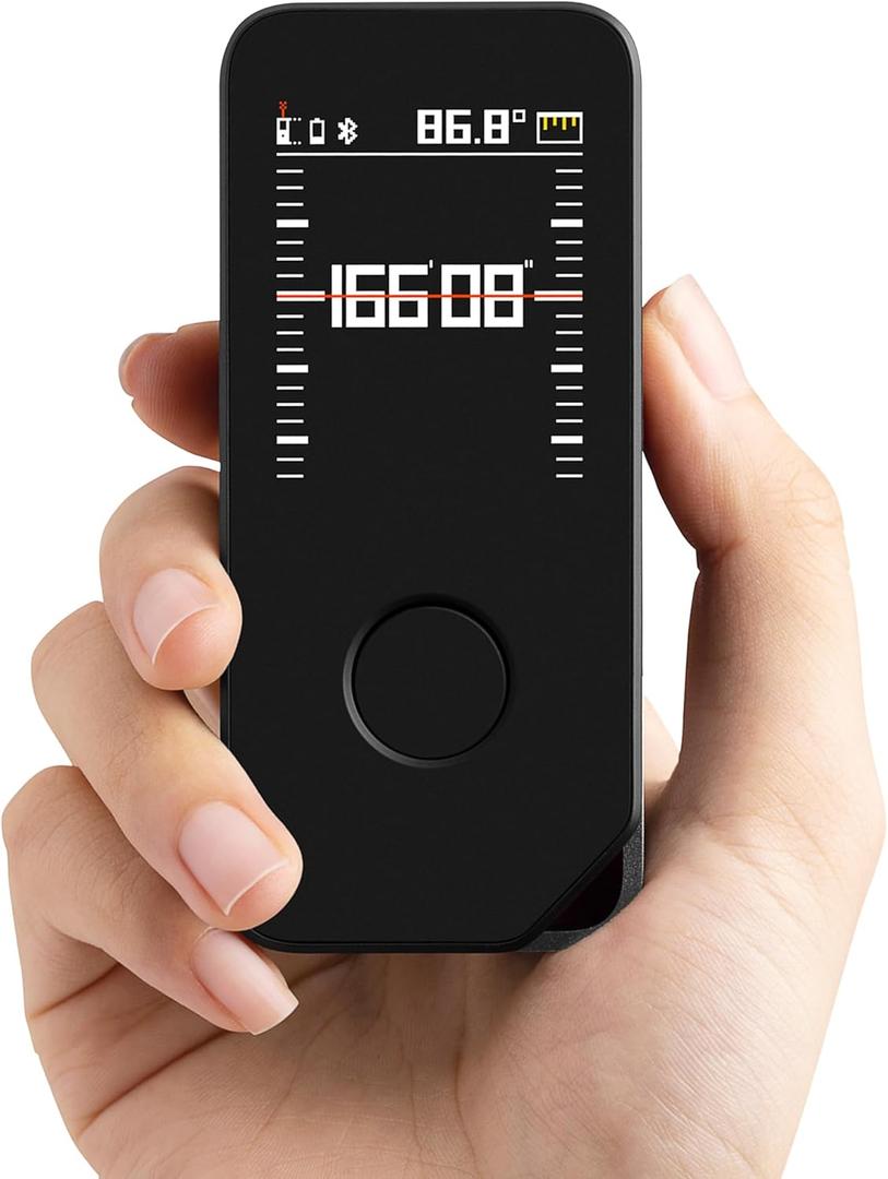 HOTO Laser Measuring Tool Pro - 164 Ft Ultra-Long Laser Distance Measure Tool, Mini Size & Portable, 5 Measuring Modes, High-Precision Real-time Measurement, Unlimited Storage, Cool Gadgets for Men