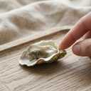 Toyvian 4pcs Artificial Oysters, Fake Shellfish Seafood Model Scallop Food Photography Prop Food Sample Display for Home Kitchen Party Decoration B
