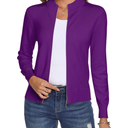 Totatuit Womens Long Sleeve Knitted Zip Up Sweater Cardigans Sweaters Lightweight Zipper Sweatshirts Jacket, XL