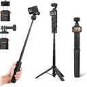 20" Osmo Pocket 3 Tripod for Action Camera, Mini Table Desk Extendable Stand Small Handheld Selfie Stick with Quick Release 1/4'' Screw Vlog for DJI Action 5 Pro for Insta360 X4 X5 X3 Accessories