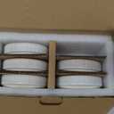 famiware Star Soy Sauce Dish Ceramic Dipping Bowls Set of 6, 4 oz Individual Dip Sauce Cups/Bowls/Dishes/Plates, Small Serving Bowl for Side Dishes, Dessert, Ice Cream, Condiments - Cappuccino White