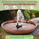Bird Bath Fountain for Outside, 13.5" Garden Metal Bird Bath Bowl with 8W Water Pump, 2 Nozzles Adjustable Water Fountain for Backyard Patio Garden and Outdoor Water Features