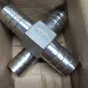 304 Stainless Steel 1-1/4" x 1-1/4" x 1-1/4" Hose Barb Fittings, T Shape 3 Way Barb for Fuel/Gas/AIR/Lquid Ect Splitter (2 Packs)