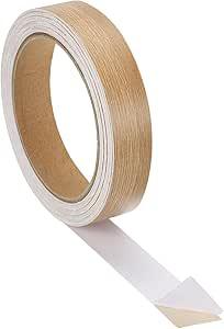 sourcing map Wood Grain Wallpaper Border Tape, 0.8 Inch x 33 Feet Removable Peel and Stick Mirror Frame Stickers Self Adhesive Wood Grain Repair Tape for Furniture Kitchen Bathroom, Apricot