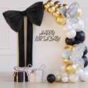 Black Bows Birthday Decorations, 30''×18'' Large Bows for Party Decorations Wedding Backdrop Coquette Decorations, Big Bows for Wall Decor Baby Shower Backdrop Room Decorations Christmas Tree Bows