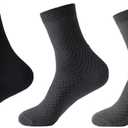 Mens Bamboo Rayon Ankle Quarter Dress Socks 5-Pair Gift Box, Premium Quality