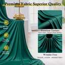 50ft x 12ft Wrinkle Free Hunter Green Backdrop Curtains for Parties, Silky Photo Backdrop Drapes 12FT Long Back Drop Cloth for Wedding Birthday Photography Background Decor, 5FT×12FT_10 Panels