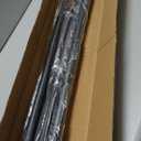 Tension Curtain Rod 51-126 Inch, Long Curtain Rod No Drilling for Window or Bathroom, Outdoor Curtain Rods for Patio Tension Rods, Easy to Install, Never Rust, Rod Diameter 1.26 Inches - Black