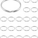 QWORK Key Ring, Set of 20, 2 Inch Large Open Key Ring - Sturdy Key Chain Ring for Keychain and Crafts