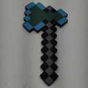 Diamond Chop Axe, Blue, great for Cosplay! Halloween! Foam product with wood core