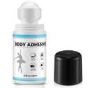 1 Pcs Roll On Body Adhesive for Dancers, 2oz Sweat Resistant Body Glue for Oily and Dry Skin, Clear & Non Toxic Liquid Tape Butt Adhesive for Compression Stocking, Wig Glue, Residue Free